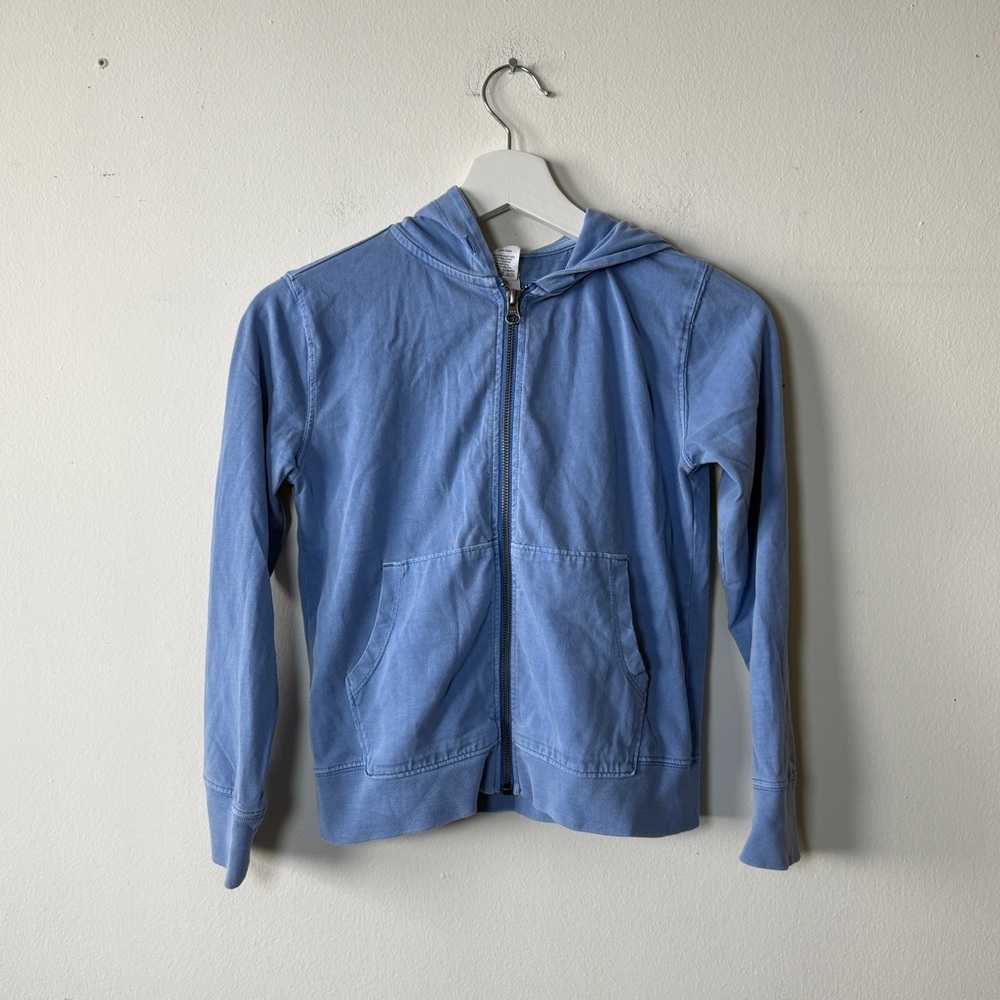 Crewcuts Gender Neutral Light Blue  Cotton Full zip Light Weight Full Zip